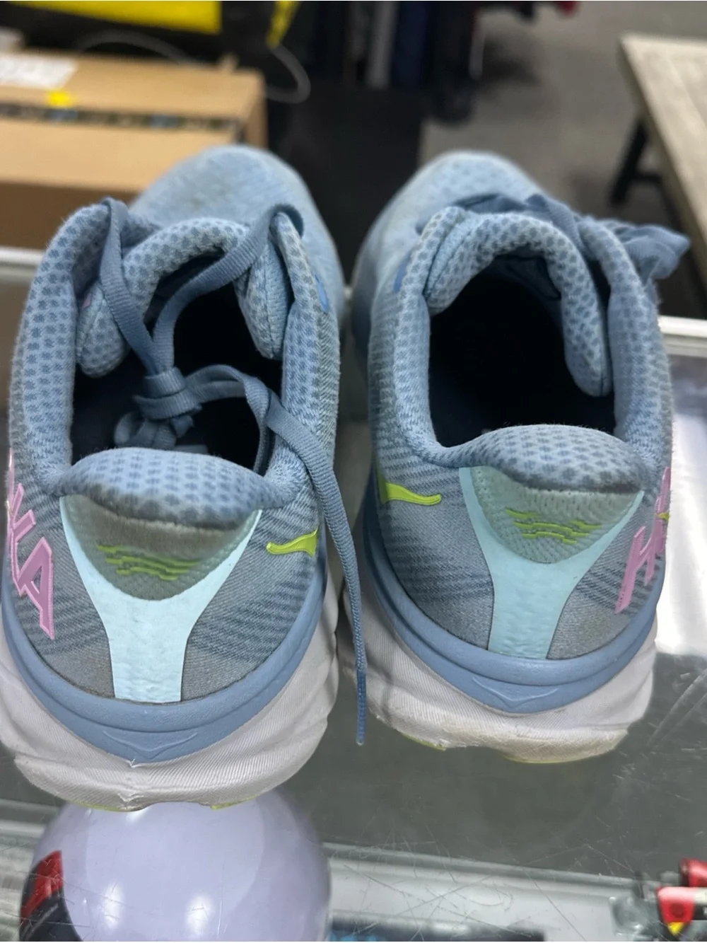 Size 10.5B - Hoka One One HOKA Clifton 9 Gull Sea Ice W Gym Running Hiking Walk